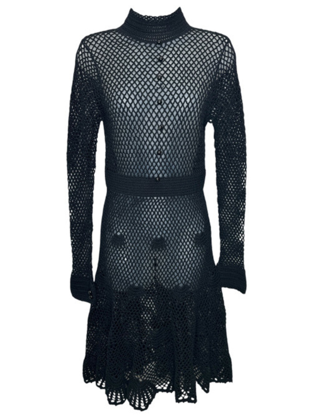 Bestsey Johnson Knit Crochet Dress in Black